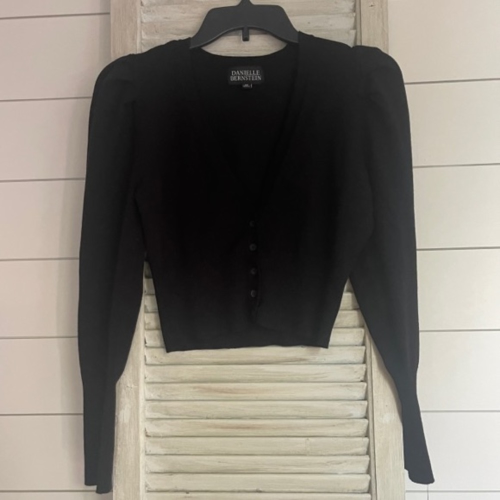 Daniel Bernstein Black Cropped Cardigan